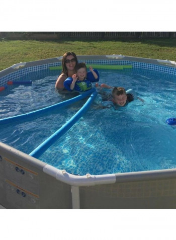Prism Frame Round Swimming Pool Grey 366 x 91 x 366cm