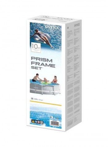 Prism Frame Round Swimming Pool Grey 366 x 91 x 366cm
