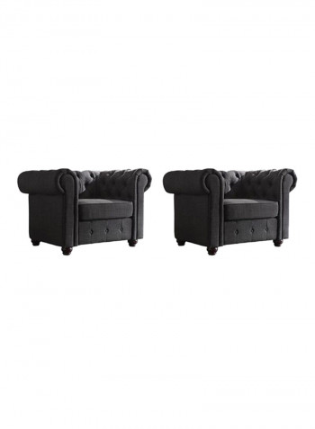 5-Seater Chester Hill Sectional Sofa Set Black