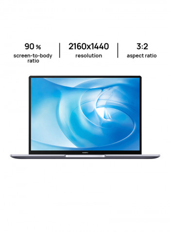 MateBook 14 Ultrabook With 14-Inch Display, AMD Ryzen 5 4600H Processor/8GB RAM/256GB SSD/AMD Radeon Graphics Space Grey