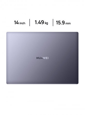 MateBook 14 Ultrabook With 14-Inch Display, AMD Ryzen 5 4600H Processor/8GB RAM/256GB SSD/AMD Radeon Graphics Space Grey