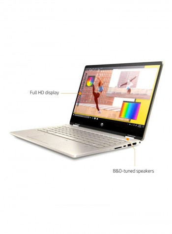 X360 Convertible-2-In-1 Laptop With 14-Inch Display, Core i5 Processer/8GB RAM/256GB SSD/Intel UHD Graphics Luminous Gold