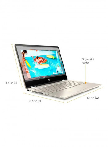 X360 Convertible-2-In-1 Laptop With 14-Inch Display, Core i5 Processer/8GB RAM/256GB SSD/Intel UHD Graphics Luminous Gold