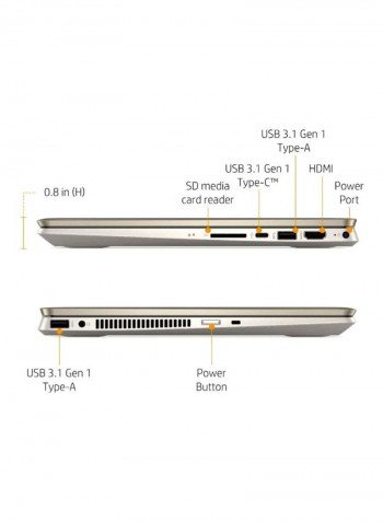 X360 Convertible-2-In-1 Laptop With 14-Inch Display, Core i5 Processer/8GB RAM/256GB SSD/Intel UHD Graphics Luminous Gold
