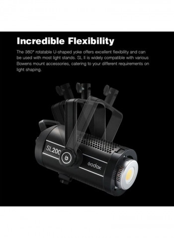 SL200II 200W LED Video Light Black