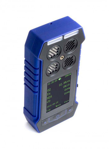 Portable Digital Multi-Gas Detector With EU Plug Blue/Black/Yellow 14.5x6.9x2.8cm