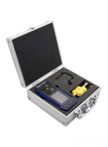Portable Digital Multi-Gas Detector With EU Plug Blue/Black/Yellow 14.5x6.9x2.8cm