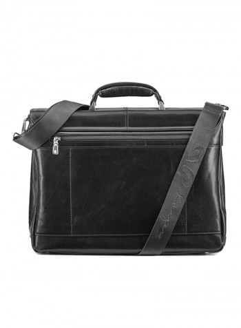 Stateman Leather Briefcase Bag Black