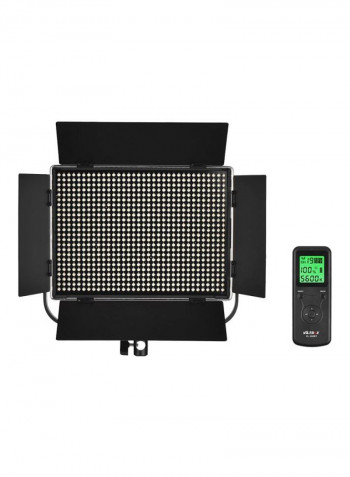 Bi-Colour Dimmable LED Video Light With Remote Control Black