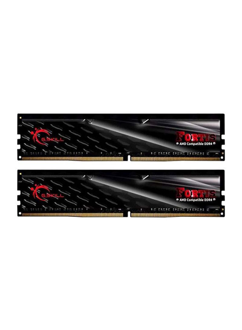 2-Piece Fortis DDR4 RAM Set 16GB Black/Red/Gold
