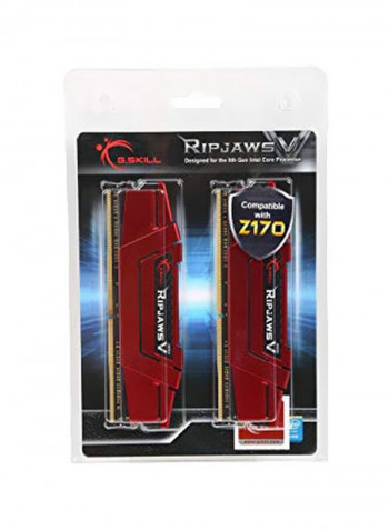 2-Piece Ripjaws V DDR4 RAM Set 8GB Red/Gold