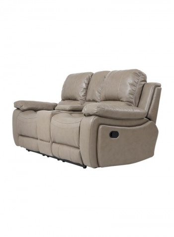 Great 2-Seater Recliner Brown 207x102x101centimeter