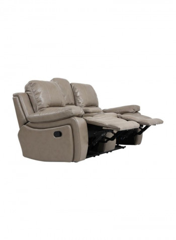 Great 2-Seater Recliner Brown 207x102x101centimeter