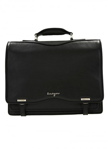 Stateman Leather Briefcase Bag Black