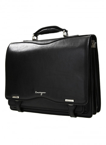 Stateman Leather Briefcase Bag Black