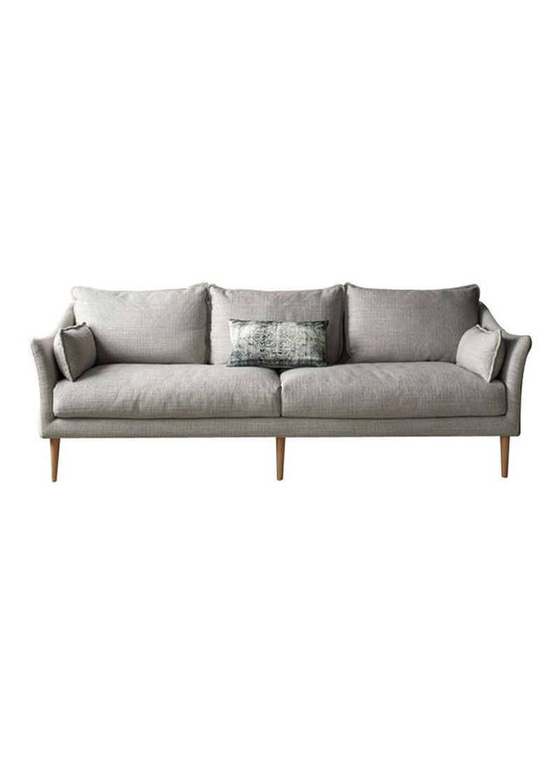 3 Seater Fabric Sofa By Neo Front Grey 210×95×70cm