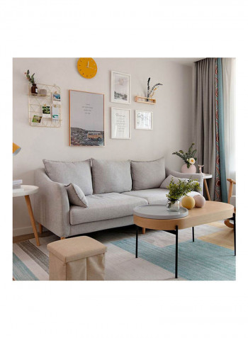 3 Seater Fabric Sofa By Neo Front Grey 210×95×70cm