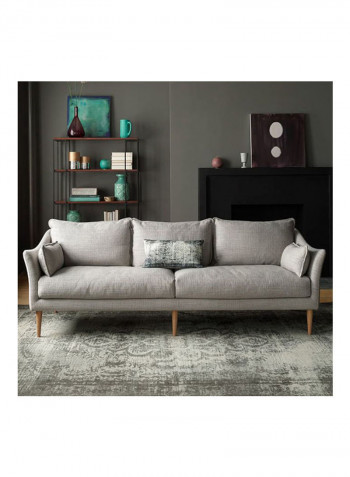 3 Seater Fabric Sofa By Neo Front Grey 210×95×70cm