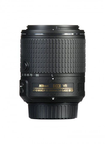 AF-S DX Nikkor 55-200mm f/4-5.6G Lens With Accessory Kit Black