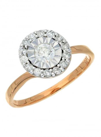 Diamond Studded Ring Rose Gold