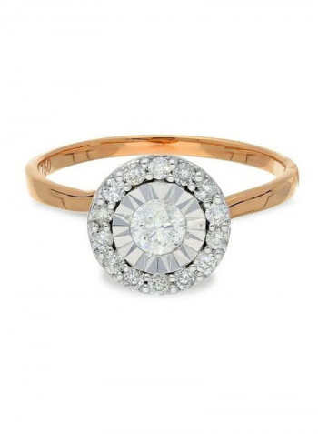 Diamond Studded Ring Rose Gold