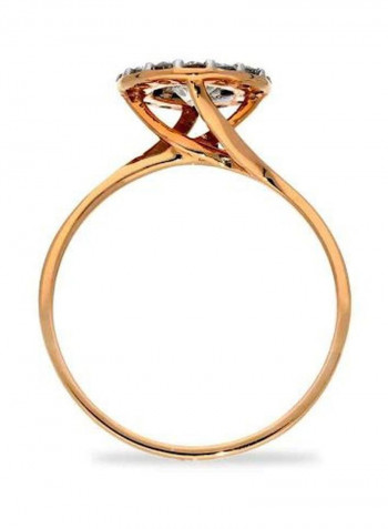 Diamond Studded Ring Rose Gold