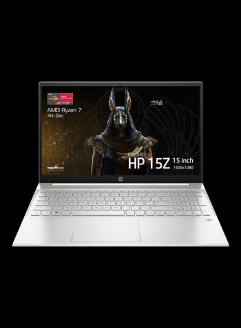 Pavilion 15Z-EH Laptop With 15.6-Inch Full HD Display, AMD Ryzen 7-4700U Processer/8GB RAM/256GB SSD/Intel UHD Graphics Siver