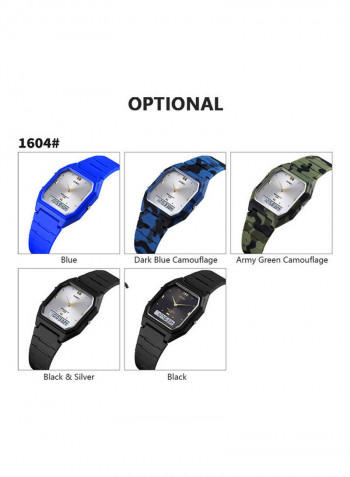 SKMEI ultrathin double display electronic watch blue