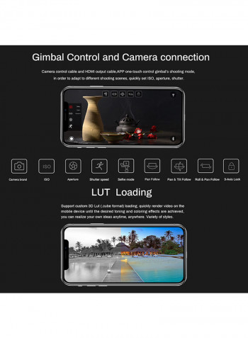 3-Axis Handheld Camera Gimbal Black
