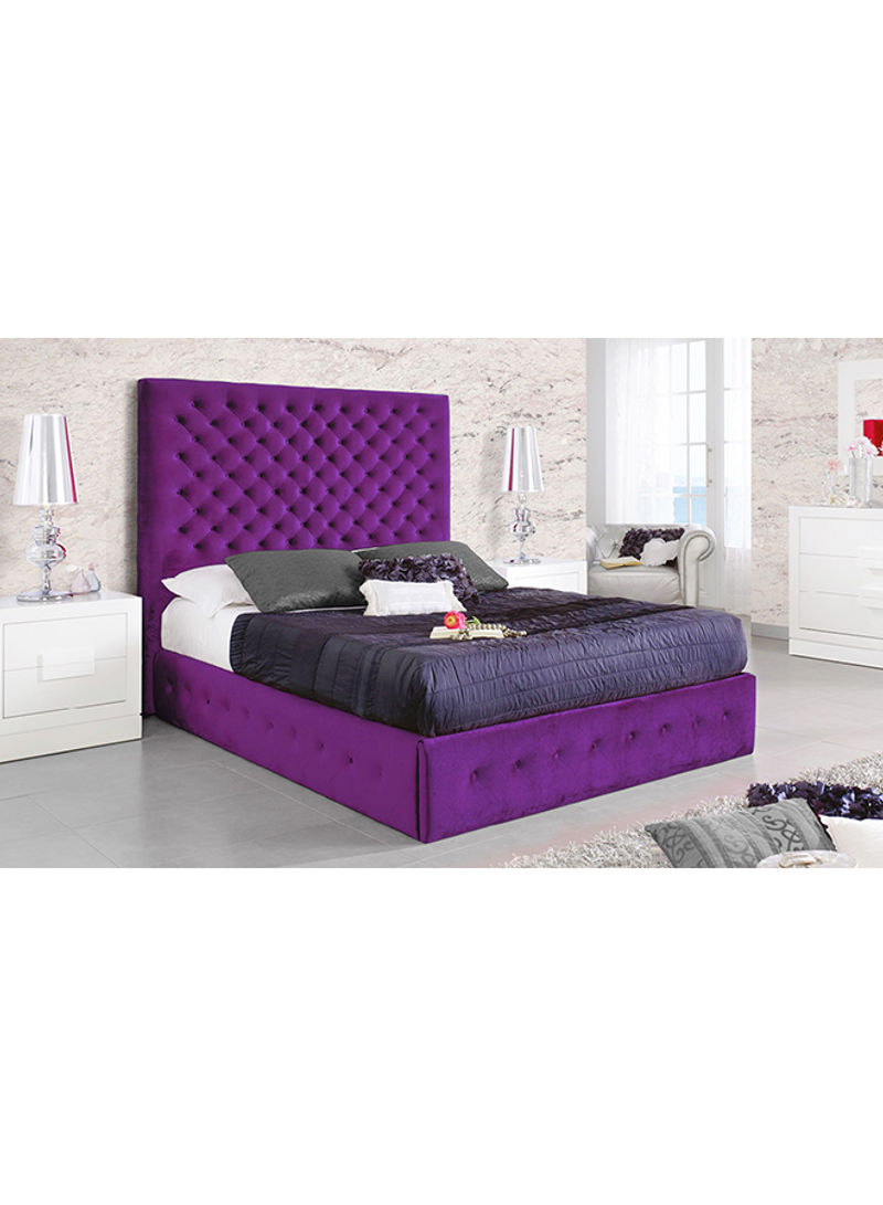 Modern Frame For Super King Bed With Spring Mattress Multicolour 200x200x150cm