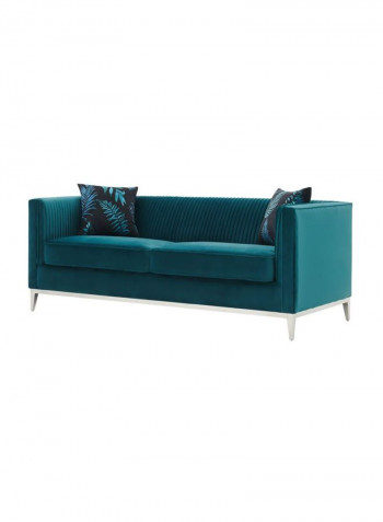 Belva 3-Seater Sofa Deep Teal/White 78.34x30.11x33.85inch