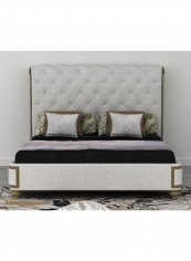 Ximena King Bed Beige/White