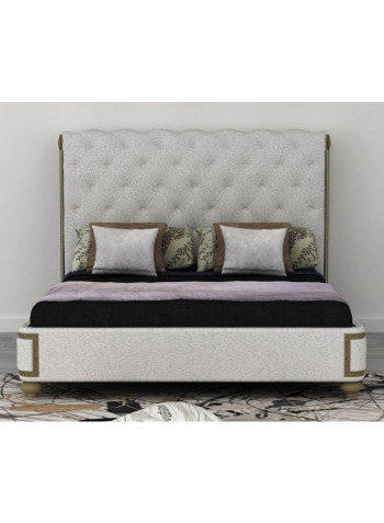Ximena King Bed Beige/White