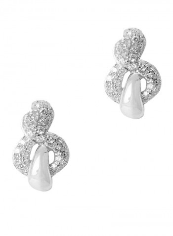 18 Karat White Gold Diamond Earrings