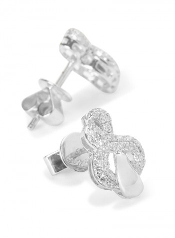 18 Karat White Gold Diamond Earrings