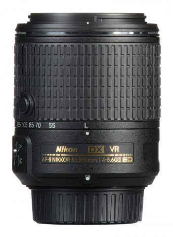AF-S DX NIKKOR 55-200mm f/4-5.6G ED VR II Camera Lens Accessory Bundle For Nikon Black