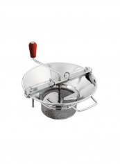 Mouli Food Mill Strainer Silver/Red 7.5 x 7.5 x 3.5inch