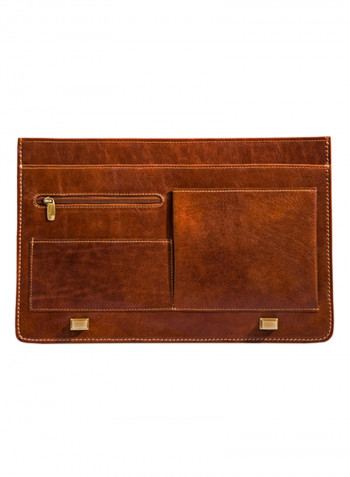 Stateman Leather Briefcase Bag Brown