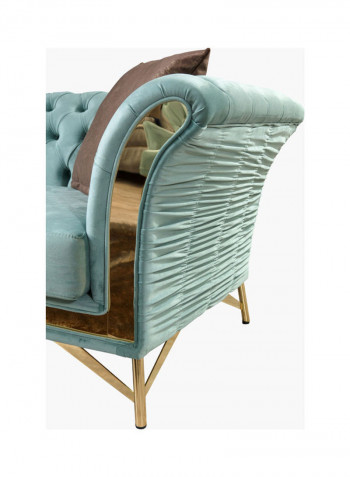 3-Seater Sofa With Two Cushion Green 220 x 92cm