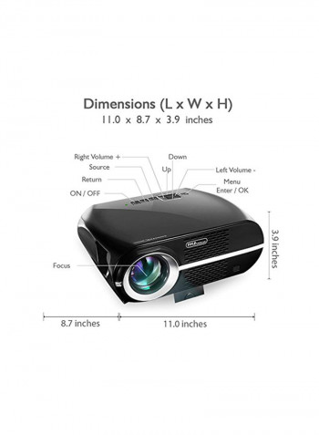 LED Lamp Cinema Home Theater PRJLE67 Black