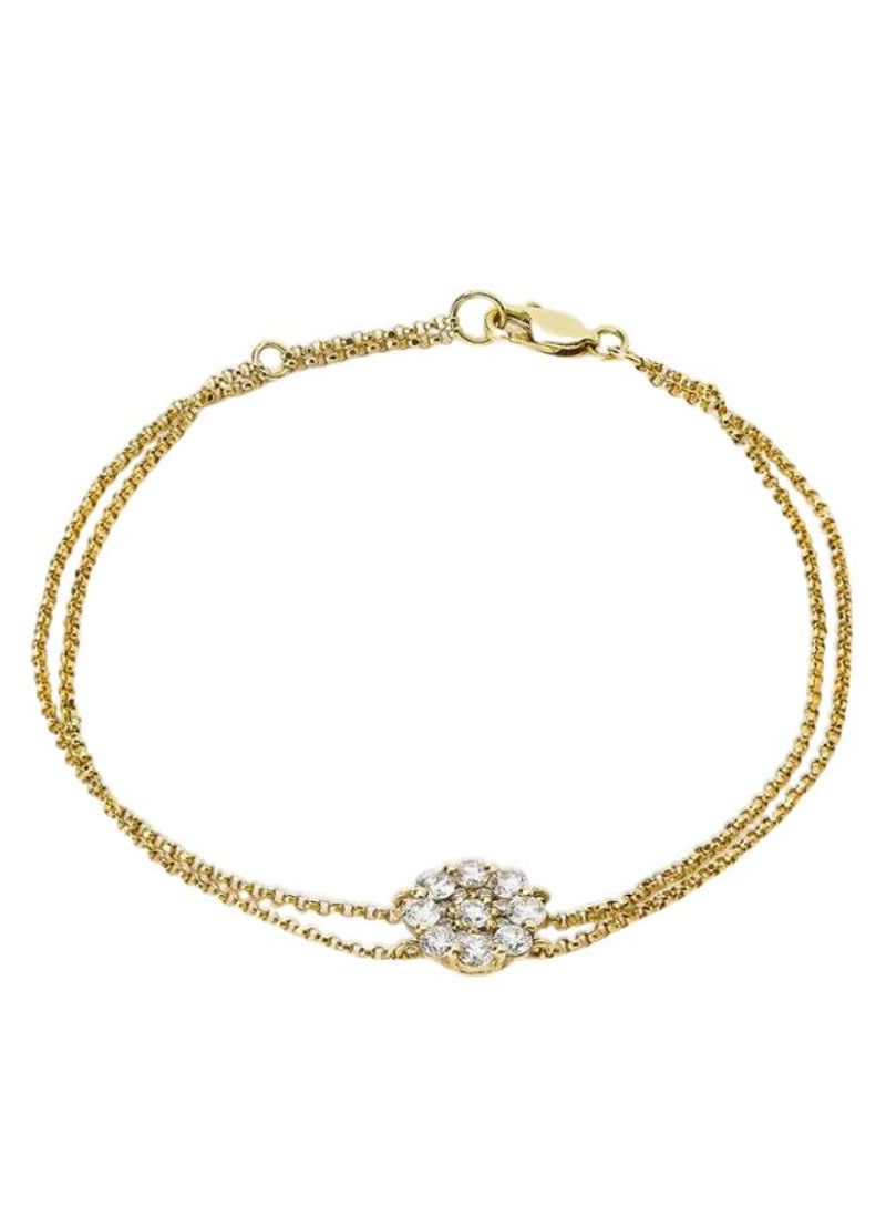 18K Gold Diamond Chain Bracelet