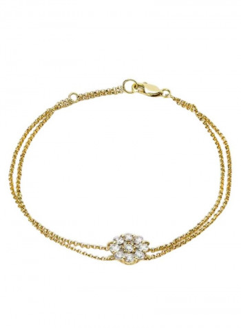 18K Gold Diamond Chain Bracelet