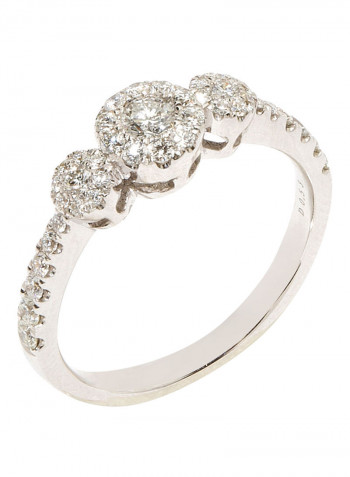 18K White Gold Exquisite Design Diamond Ring