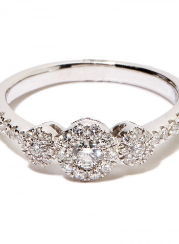 18K White Gold Exquisite Design Diamond Ring
