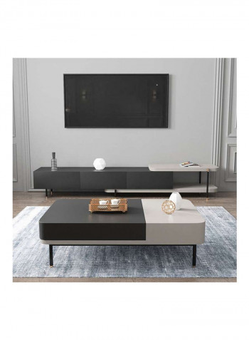 Coffee Table With Storage White 120×70×37cm