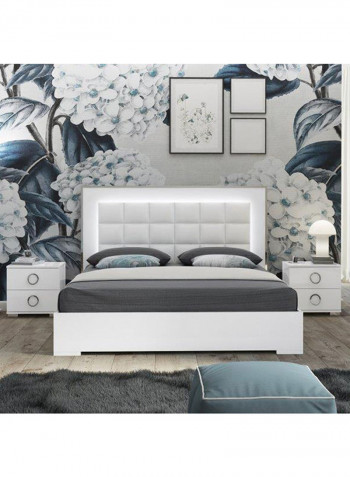 Elite King Bed Set White 194.4x205.3x103.2cm