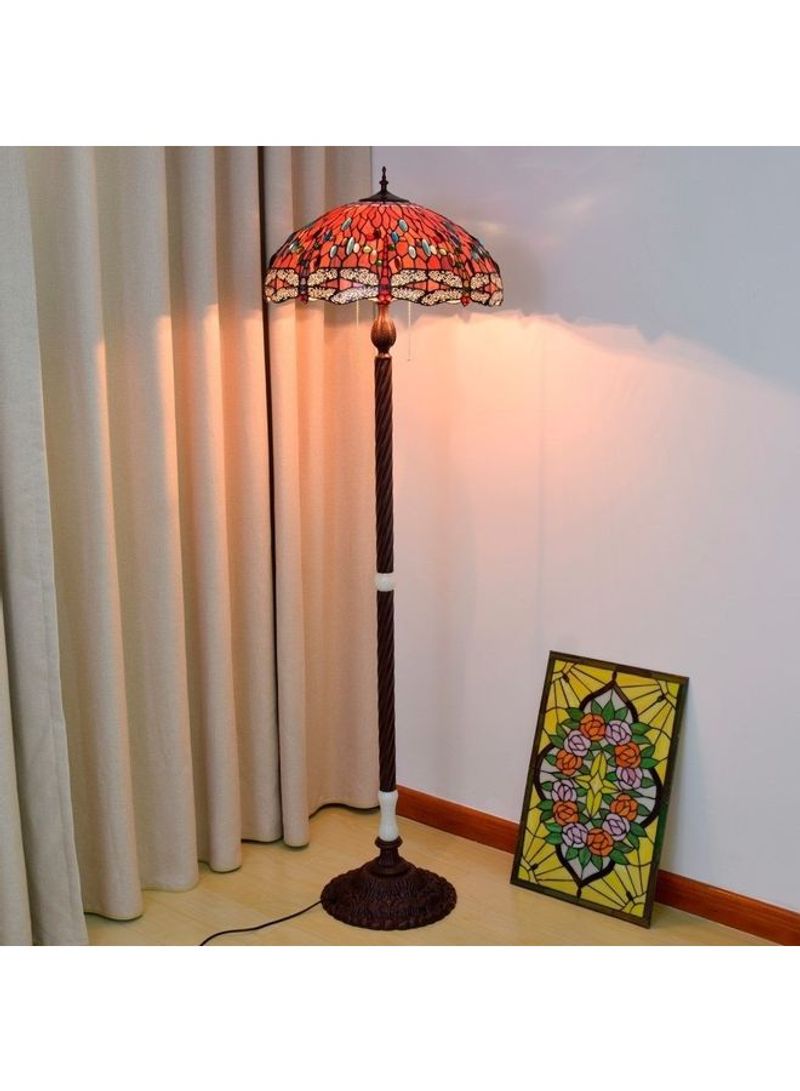 Red Bottom Floor Lamp Yellow Light 49x49x43centimeter