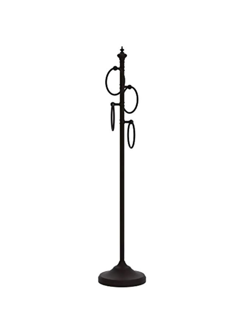 4-Ring Towel Stand Black 6x10.5x49inch
