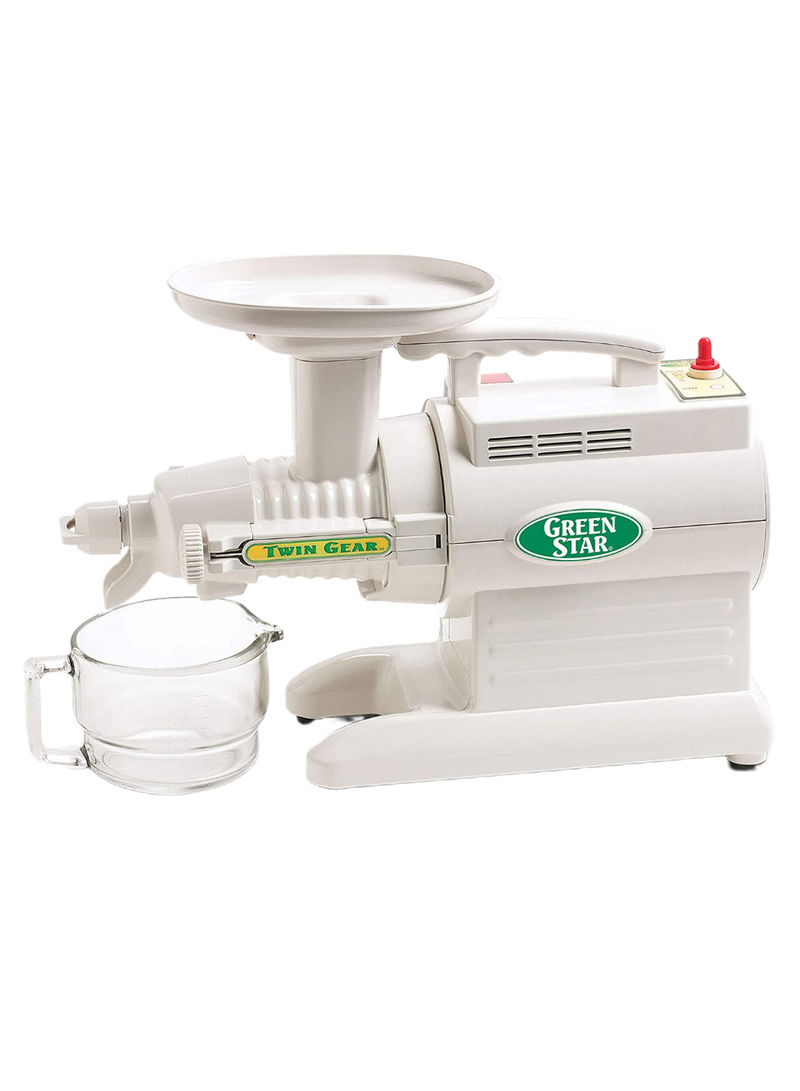 Green Star Jumbo Twin Gear Juice Extractor 200 W GS-1000-220V White/Clear