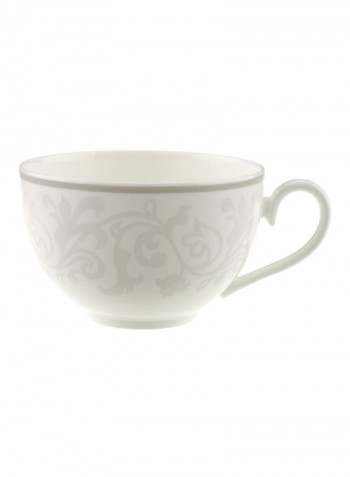 12-Piece Pearl Breakfast Cup And Saucer Set White/Grey